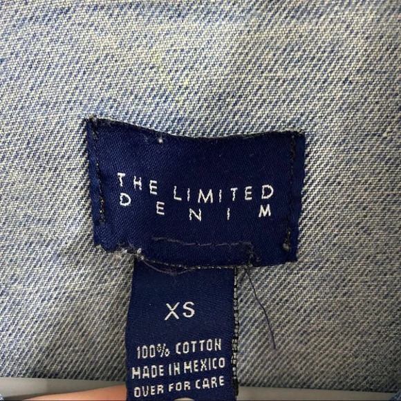 Vintage 90s Y2K The Limited Denim Jacket Jean Xs - Picture 3 of 5
